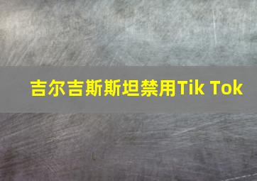 吉尔吉斯斯坦禁用Tik Tok